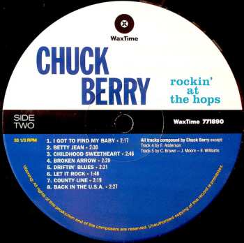 LP Chuck Berry: Rockin' At The Hops LTD