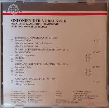 CD Wilhelm Friedemann Bach: Sinfonien Der Vorklassik