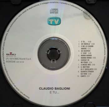 CD Claudio Baglioni: E Tu...