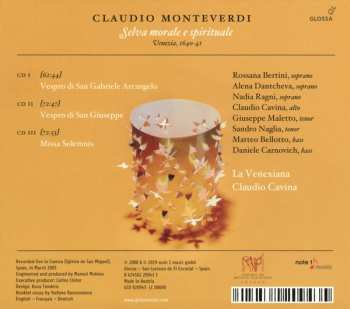 3CD Claudio Monteverdi: Selva Morale E Spirituale