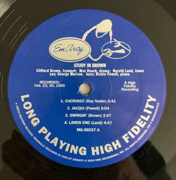 LP Clifford Brown And Max Roach: Study In Brown