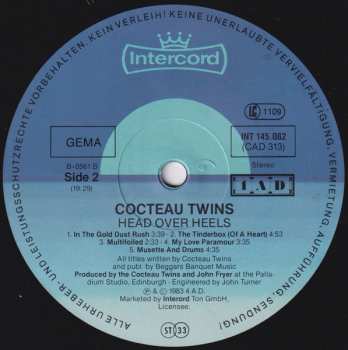 LP Cocteau Twins: Head Over Heels