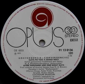 2LP Collegium Musicum: Konvergencie