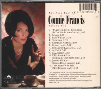 CD Connie Francis: The Very Best Of Connie Francis Volume Two