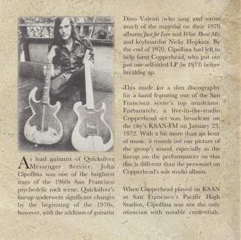 CD Copperhead: Live At Pacific High Studios San Francisco 1972