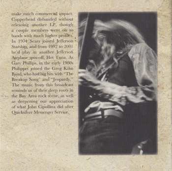 CD Copperhead: Live At Pacific High Studios San Francisco 1972