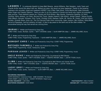CD Corey King: Lashes