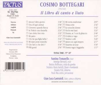 CD Cosimo Bottegari: Il Libro Di Canto E Liuto