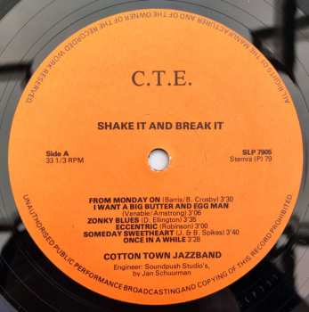 LP Cotton Town Jazzband: Shake It And Break It