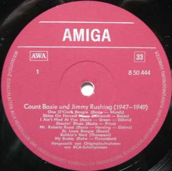 LP Count Basie: Count Basie & Jimmy Rushing