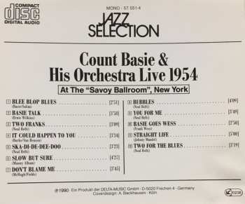 CD Count Basie Orchestra: Live 1954 At The "Savoy Ballroom", New York