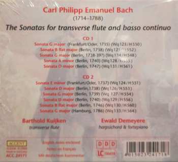 2CD Carl Philipp Emanuel Bach: Sonatas For Flute And B.C.