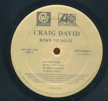 2LP Craig David: Born To Do It CLR