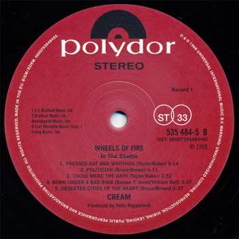 2LP Cream: Wheels Of Fire