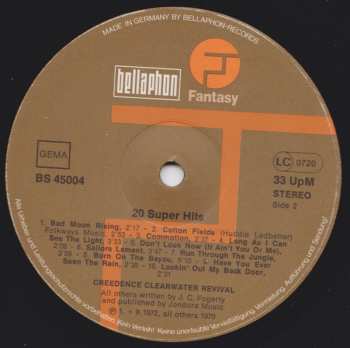 LP Creedence Clearwater Revival: 20 Super Hits