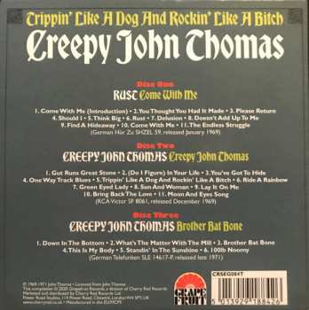 3CD/Zestaw pudełkowy Creepy John Thomas: Trippin' Like A Dog And Rockin' Like A Bitch: The Complete Recordings