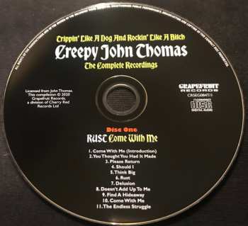 3CD/Zestaw pudełkowy Creepy John Thomas: Trippin' Like A Dog And Rockin' Like A Bitch: The Complete Recordings