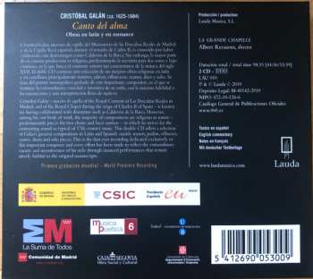 2CD/Zestaw pudełkowy La Grande Chapelle: Canto Del Alma: Obras En Latín Y En Romance