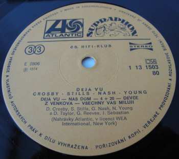 LP Crosby, Stills, Nash & Young: Déjà Vu (74 2 - NE GATEFOLD)