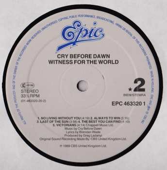 LP Cry Before Dawn: Witness For The World