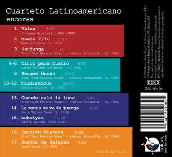 CD Cuarteto Latinoamericano: Encores