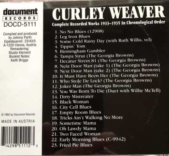 CD Curley Weaver: Complete Recorded Works 1933-1935 In Chronological Order