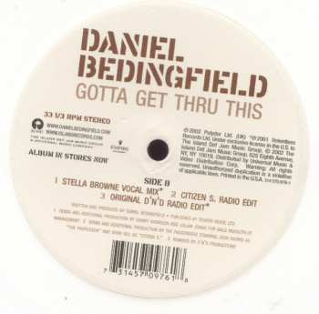 LP Daniel Bedingfield: Gotta Get Thru This CLR