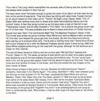 CD Danny & The Juniors: Back To The Hop - The Original Swan Recordings 1960-1962