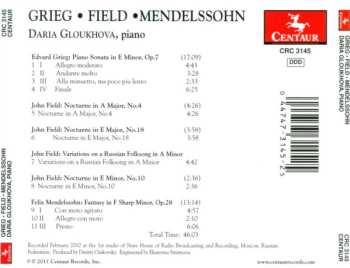 CD Daria Gloukhova: Grieg, Field, Mendelssohn