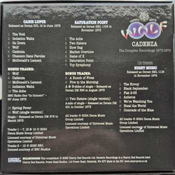 3CD/Zestaw pudełkowy Darryl Way's Wolf: Cadenza (The Complete Recordings 1973-1974)