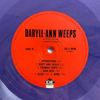 2LP Daryll-Ann: Daryll-Ann Weeps CLR