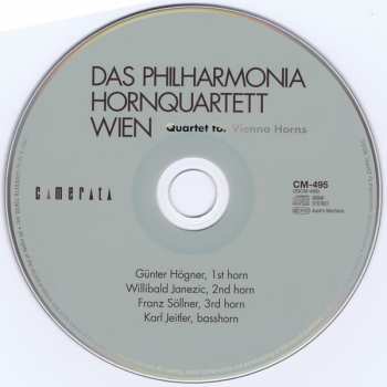 CD Das Philharmonia Hornquartett Wien: Quartet for Vienna Horns