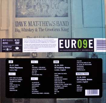 3CD/DVD/Zestaw pudełkowy Dave Matthews Band: Europe 2009 LTD