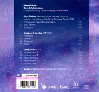 CD Quatuor Tana: Bleu D'Ébène, Complete String Quartets by Quatuor Tana