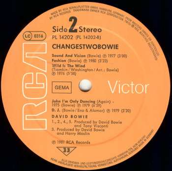 LP David Bowie: ChangesTwoBowie