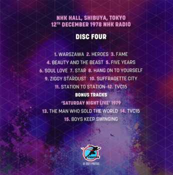 4CD/Zestaw pudełkowy David Bowie: Live 74-79
