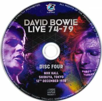 4CD/Zestaw pudełkowy David Bowie: Live 74-79