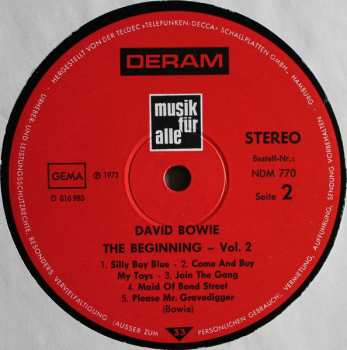 LP David Bowie: The Beginning - Vol. 2