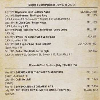 CD David Cassidy: Dreams Are Nuthin' More Than Wishes / The Higher They Climb