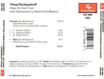 CD David Cope: Virtual Rachmaninoff: Music By David Cope With Experiments In Musical Intelligence
