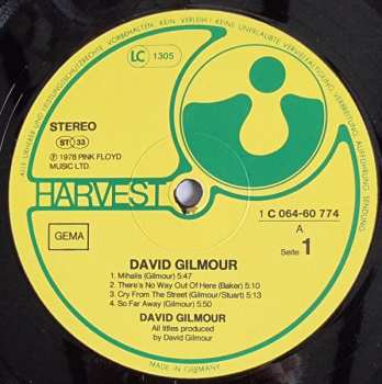 LP David Gilmour: David Gilmour