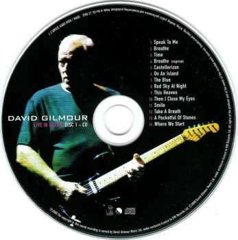 2CD/2DVD David Gilmour: Live In Gdańsk