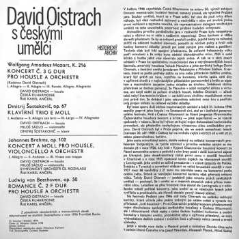 2LP David Oistrach: S Českými Umělci