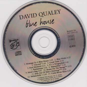 CD David Qualey: Blue House