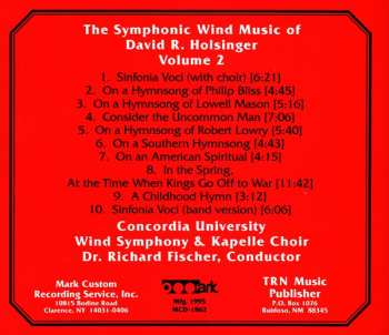 CD David Holsinger: The Symphonic Wind Music Of David R. Holsinger Volume 2