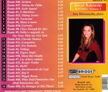 CD David Rakowski: Etudes, Volume 2