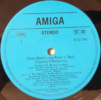 LP Dean Reed: Dean Reed Singt Rock'n' Roll, Country & Romantic