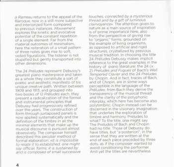 CD Claude Debussy: Preludes Book I; Images I; Nocturne