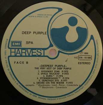 LP Deep Purple: Deepest Purple (The Very Best Of Deep Purple)