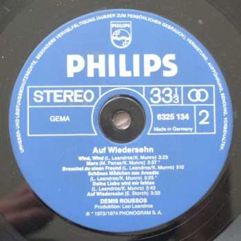 LP Demis Roussos: Auf Wiedersehn